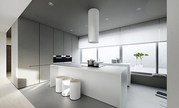 minimalist interior design ideas white kitchen furniture1