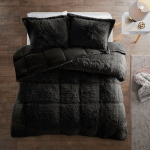 MIRA 3 darabos ágytakaró garnitúra - fekete - queen