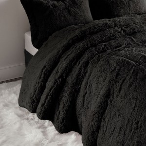 MIRA 3 darabos ágytakaró garnitúra - fekete - queen