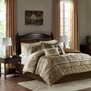 Zara 16 részes ágynemű és ágytakaró garnitúra - barna - king