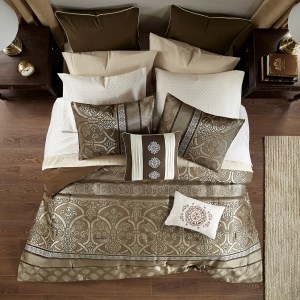 Zara 16 részes ágynemű és ágytakaró garnitúra - barna - king